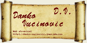 Danko Vučinović vizit kartica
